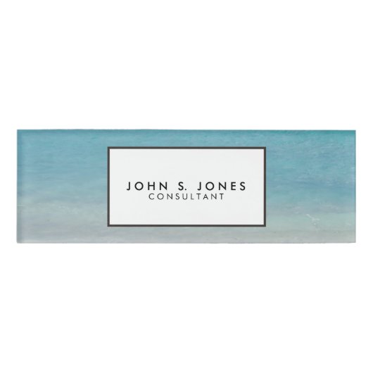 Mooi strand | Foto van Turks- en Caicoseilanden Naambadge (Voorkant)