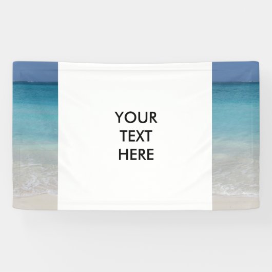 Mooi strand | Foto van Turks- en Caicoseilanden Spandoek (Horizontaal)