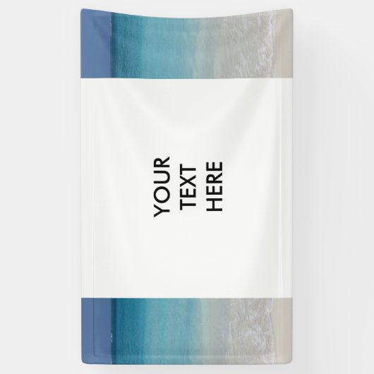 Mooi strand | Foto van Turks- en Caicoseilanden Spandoek (Verticaal)