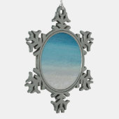 Mooi strand | Foto van Turks- en Caicoseilanden Tin Sneeuwvlok Ornament (Links)