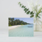 Mooi strand in de Maldiven Briefkaart (Staand voorkant)