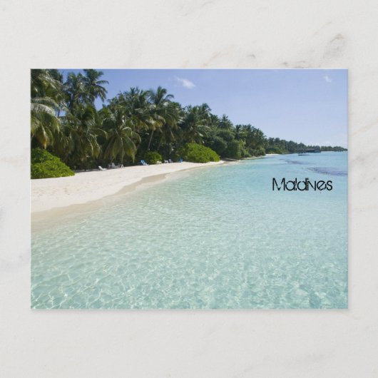 Mooi strand in de Maldiven Briefkaart (Voorkant)