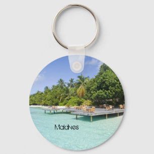 Mooi strand in de Maldiven Sleutelhanger