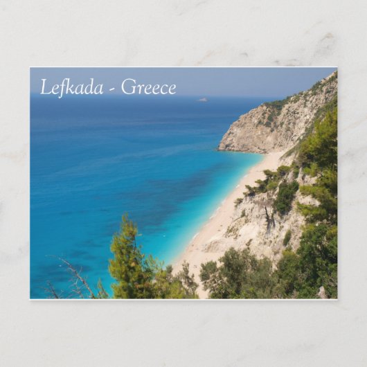 Mooi strand in Lefada Griekenland Briefkaart (Voorkant)