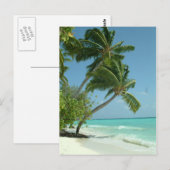 Mooi strand, Maldiven Briefkaart (Voorkant / Achterkant)
