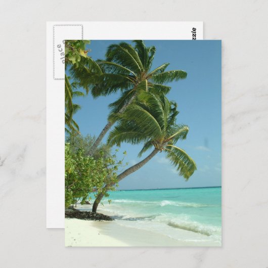 Mooi strand, Maldiven Briefkaart (Voorkant / Achterkant)