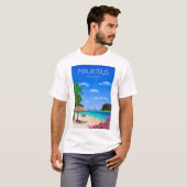 Mooi strand Mauritius Actief T-shirt (Voorkant volledig)