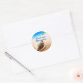 Mooi strand nog zorgwekkender ronde sticker (Envelop)