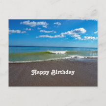 Mooi strand oceaan foto verjaardag