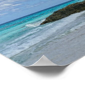 Mooi strand op Great Guana Cay Poster (Hoek)