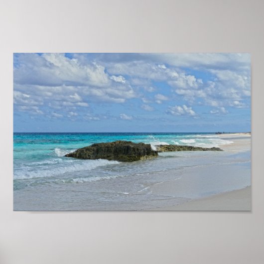 Mooi strand op Great Guana Cay Poster (Voorkant)