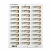 Mooi strand scène adreslabel etiket (Full Sheet)