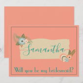 Mooi strand. Zal je mijn bruidsmeisje zijn? (Voorkant / Achterkant)