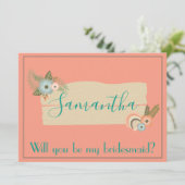 Mooi strand. Zal je mijn bruidsmeisje zijn? (Staand voorkant)