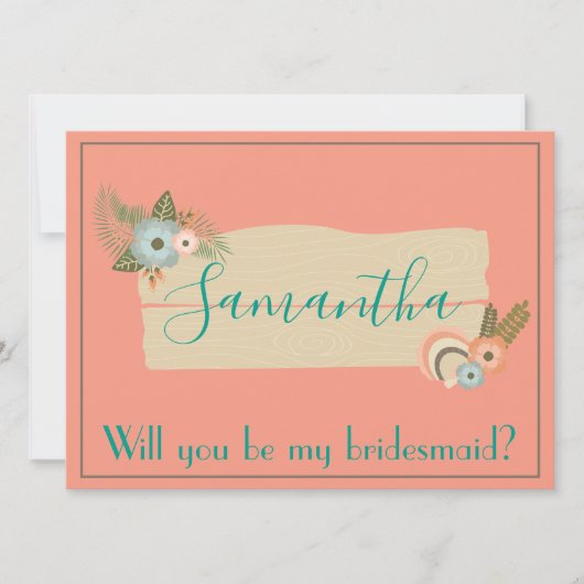 Mooi strand. Zal je mijn bruidsmeisje zijn? (Voorkant)