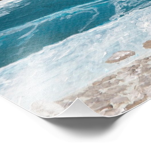 Mooi strand | Zee, strand, oceaan | Italië Foto Afdruk (Hoek)