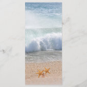 Mooi strand zomer tropische bruiloft menu (Achterkant)