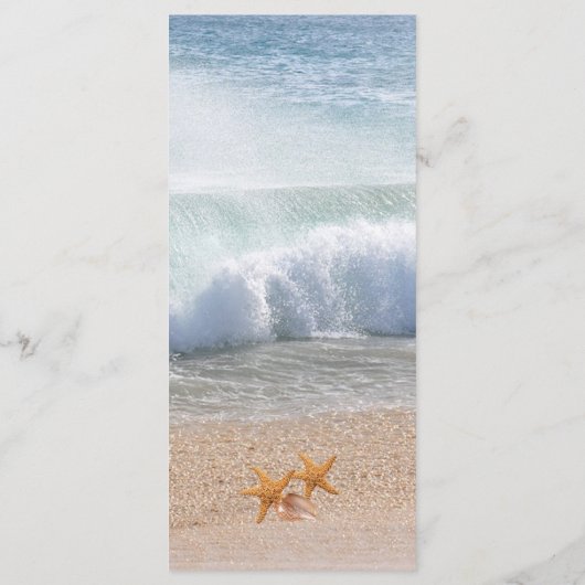 Mooi strand zomer tropische bruiloft menu (Achterkant)