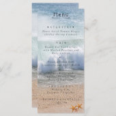 Mooi strand zomer tropische bruiloft menu (Voorkant / Achterkant)