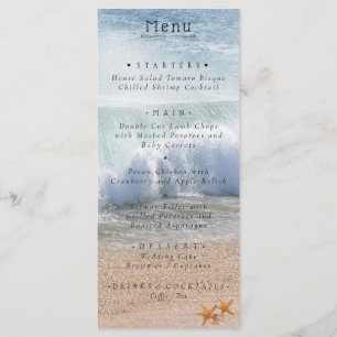 Mooi strand zomer tropische bruiloft menu