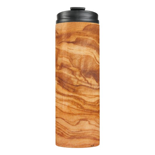 Mooi stuk hout thermosbeker (Voorkant)