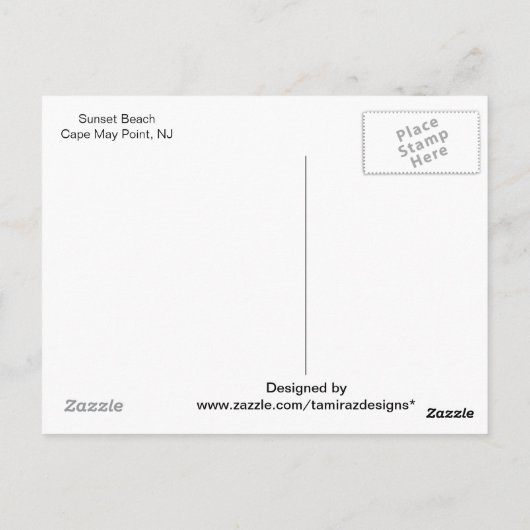 Mooi Sunset Beach, Cape May, NJ Briefkaart (Achterkant)