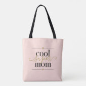 Mooi Super Moeder Modern Elegante Roze Tote Bag (Achterkant)
