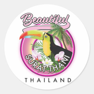 Mooi Surat Thani thailand logo Ronde Sticker