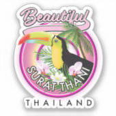 Mooi Surat Thani thailand logo Sticker (Voorkant)