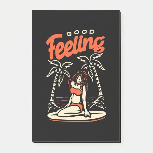 Mooi Surfer Girl Post-it® Notes (Voorkant)
