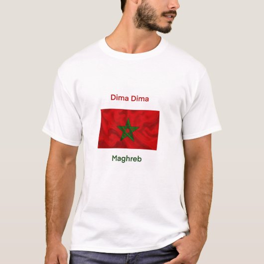 Mooi t-shirt met tekst erop Dima Dima maghreb" (Voorkant)