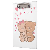 Mooi teddybeer ontwerp voor Valentijn cadeau Klembord (Links)