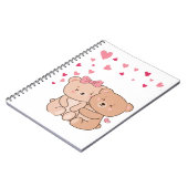 Mooi teddybeer ontwerp voor Valentijn cadeau Notitieboek (Linkerzijde)