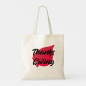 Mooi tekst Thanksgiving typografie op blad Tote Bag (Achterkant)