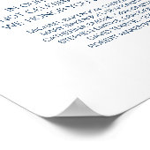 Mooi ter liefdevolle herinnering, marineblauwe her poster (Hoek)