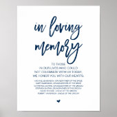 Mooi ter liefdevolle herinnering, marineblauwe her poster (Voorkant)