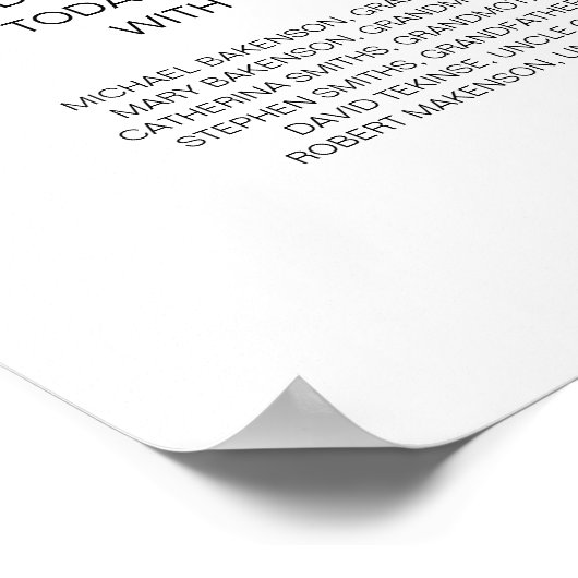 Mooi ter liefdevolle herinnering, zwarte herdenkin poster (Hoek)