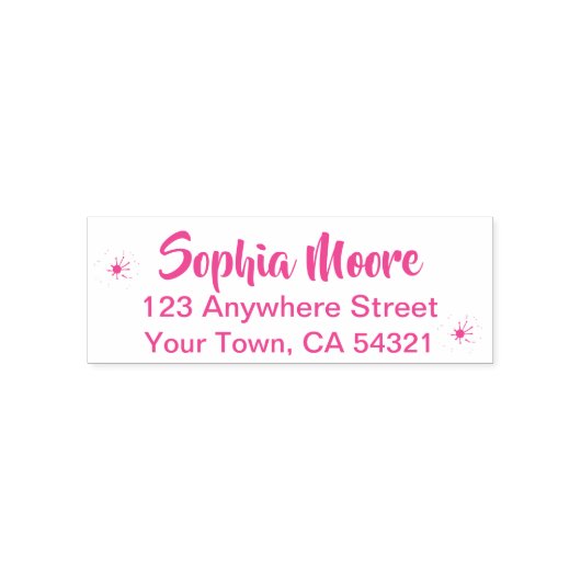 Mooi terugzendadres voor aangepaste naam zelfinktende stempel (Design)