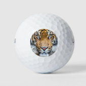Mooi tijgergezicht golfballen (Voorkant)