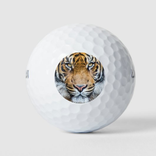Mooi tijgergezicht golfballen (Voorkant)