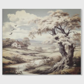 Mooi Toile de Jouy Country Boerderij Cadeaupapier (Vlak)