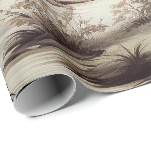 Mooi Toile de Jouy Country Boerderij Cadeaupapier (Rol Hoek)