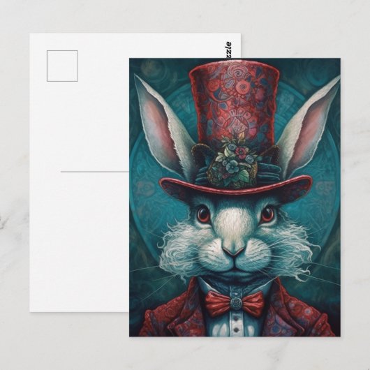 Mooi Tophat Konijn Briefkaart (Voorkant / Achterkant)