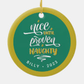 Mooi tot bewezen ondeugend keramisch cirkel Orname Keramisch Ornament (Achterkant)