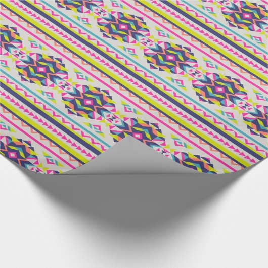 Mooi Trendy Aztec geïnspireerd patroon Cadeaupapier (Hoek)