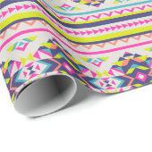 Mooi Trendy Aztec geïnspireerd patroon Cadeaupapier (Rol Hoek)