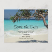 Mooi Tropical Ocean Paradise Save the Date Uitnodiging Briefkaart (Voorkant)