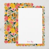 Mooi tropisch citrus botanisch patroon kaart (Voorkant / Achterkant)