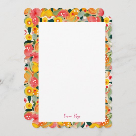 Mooi tropisch citrus botanisch patroon kaart (Voorkant / Achterkant)