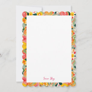 Mooi tropisch citrus botanisch patroon kaart